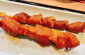 Grilled Chicken Hearts and Pork Tendon