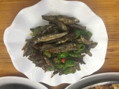 尖椒炒鱼仔-苏记农家菜馆