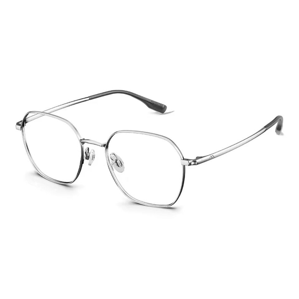 陌森超轻钛架银色细边框眼镜