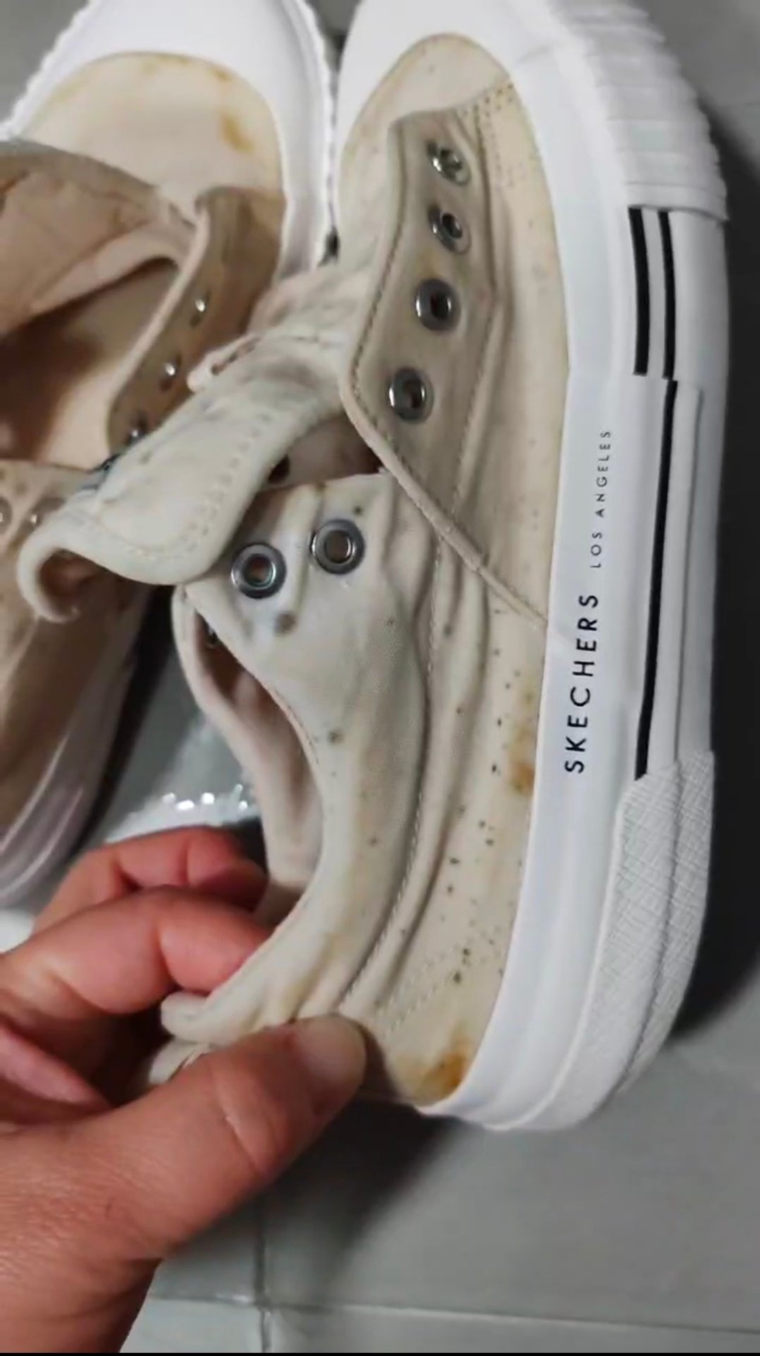 帆布鞋发霉了,看看处理效果吧!