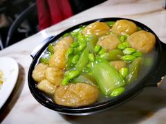 丝瓜毛豆面筋煲-兰亭餐厅(原嵩山路店)