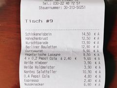 账单-Nante-Eck | Restaurant Berlin Mitte
