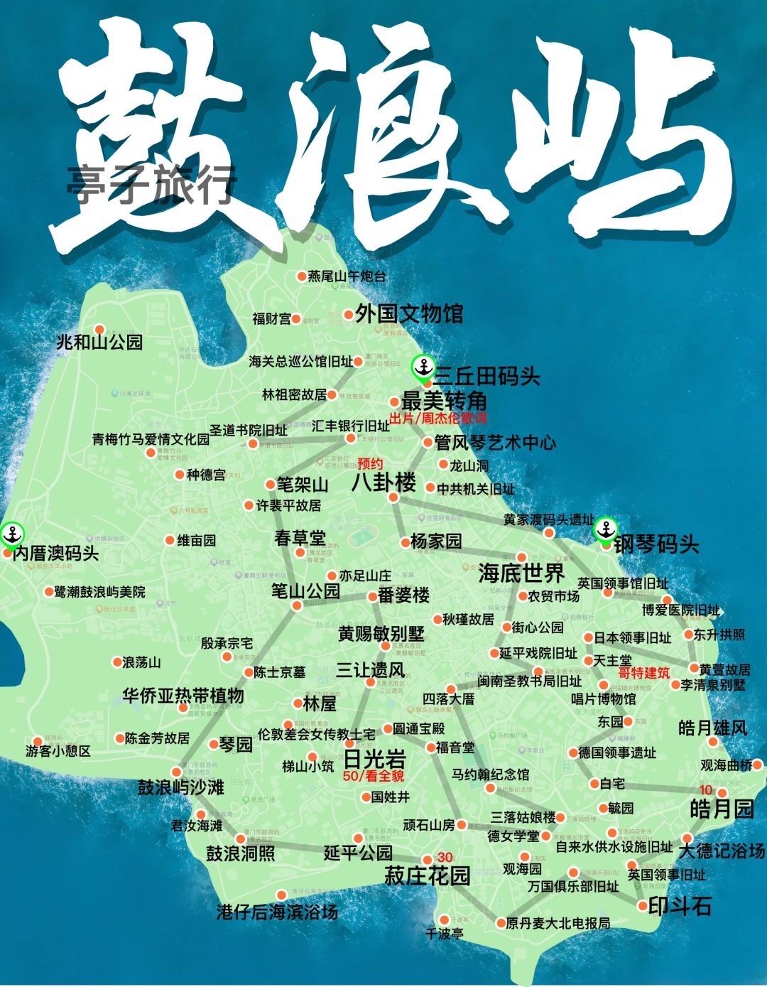 鼓浪屿旅游线路