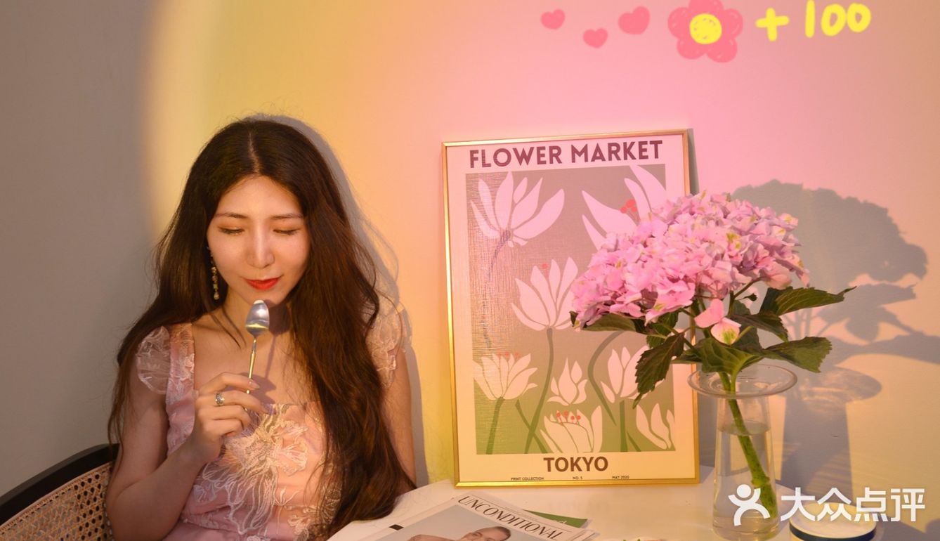 明发新店|绝美日落灯韩式小清新餐厅