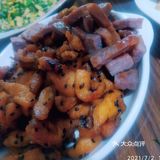 烧了半天的晚餐