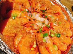 铁板蒜蓉虾-老阿爸鲜鱼土菜(昆山花桥店)