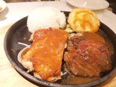 铁板黑椒牛排拼鸡排-卡朋西餐(较场西路店)