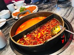 鸳鸯锅-热火朝天鲜切牛肉火锅(南强街巷店)