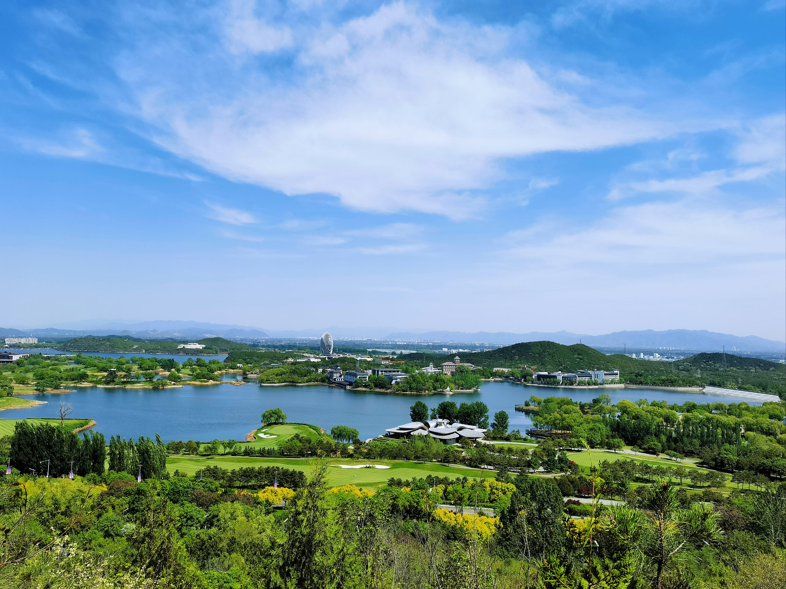 雁栖湖西山步道图片