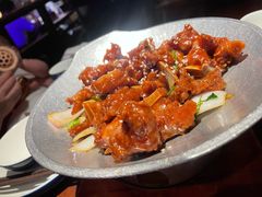 蒜香蜜汁排骨-绿茶餐厅(松江万达店)