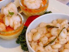 龙井虾仁拼芙蓉牡丹虾-杭州新新饭店·1913餐厅