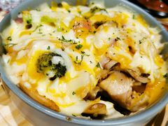 黑椒起司蘑菇鸡肉焗饭-遇见西木美式餐厅(体育路店)