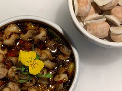 辣酒汁花螺配夏威夷果-木守西溪溪隐餐厅