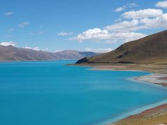 景点蓝色湖水-羊卓雍措