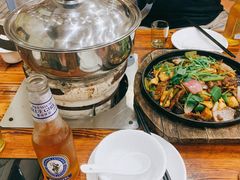 铁板牛心顶-广宁炭炉鸡煲·富临门饭店