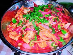 干锅虾-胖子菜馆(花园餐厅店)