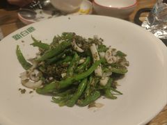 倒笃菜尖椒炒目鱼丝-新白鹿餐厅(龙游路总店·杭帮菜名店)