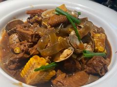 花蛤闷土鸡-悦海·家宴·冰花皮皮虾大锅贴(宝龙店)