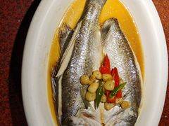 葱椒鲈鱼-绿茶餐厅(华联万柳店)