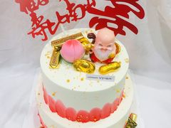 祝寿寿桃老人生日蛋糕-艾加柒克蛋糕茶歇甜品台(春熙路店)