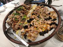 簸箕大扇鸡-强记鸡粥美食
