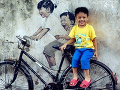 姐弟共骑-槟城街头艺术街区