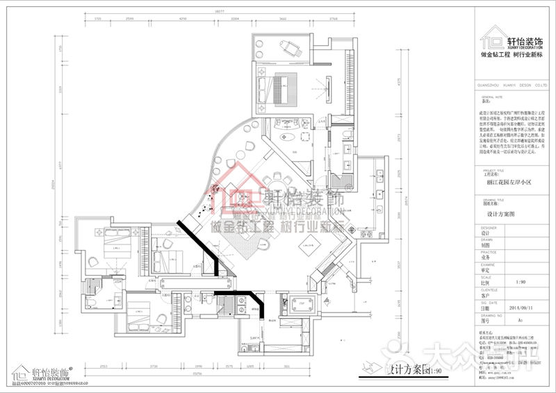 【丽江花园左岸小区22座02户型毛女士雅居-家装套餐-蜗窝家·懒人