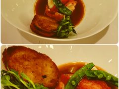 烤龙虾配甜辣红椒汁青豆和薄荷-Jean Georges