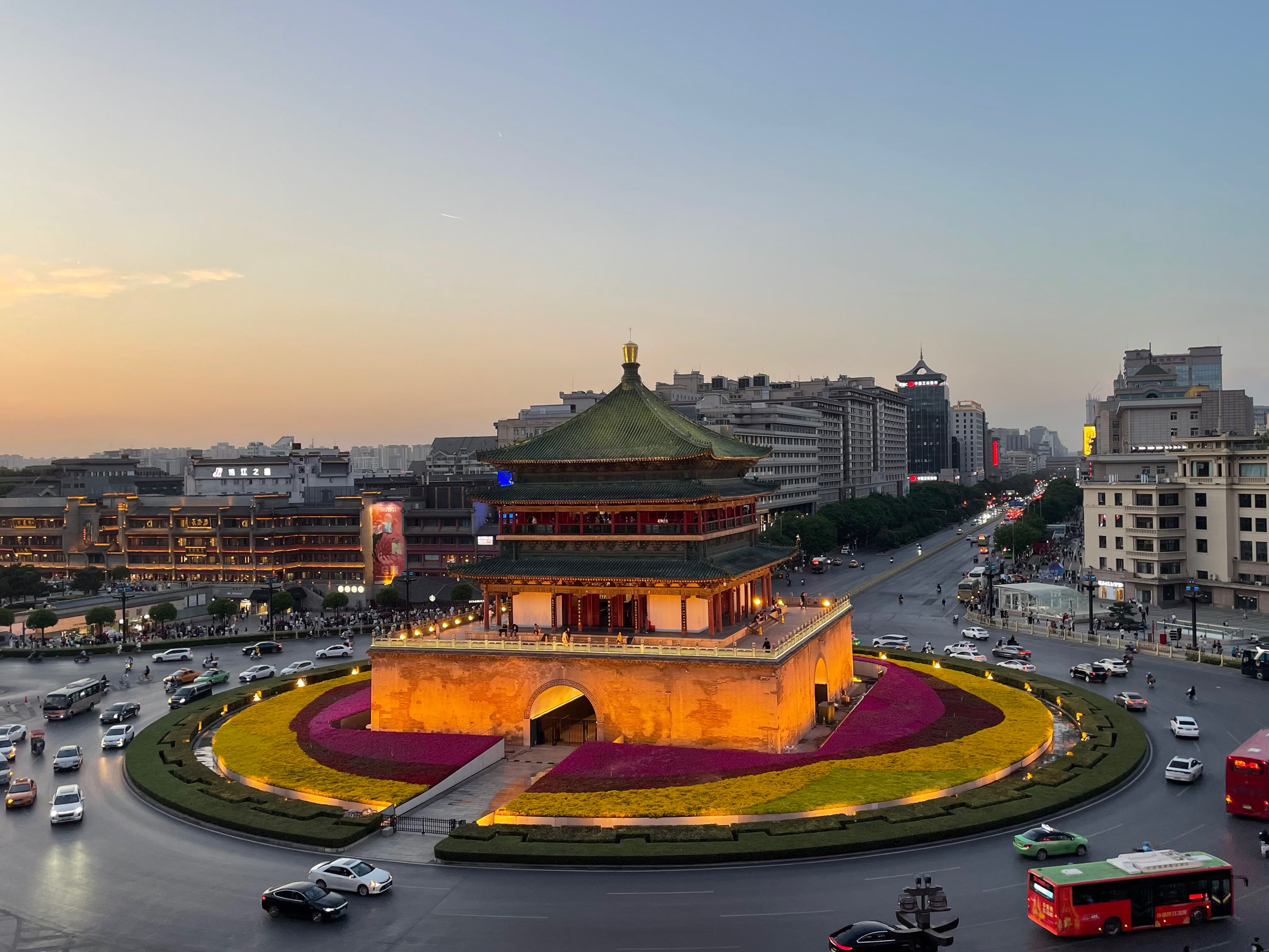 南通钟楼夜景图片