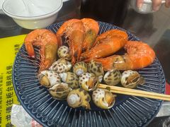 捞汁鲜虾拼花螺-老阿伯·闽南菜