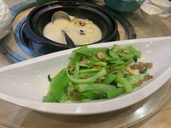 蒜子豬油渣炒芥菜-喜上喜鸡煲翅(吉大店)