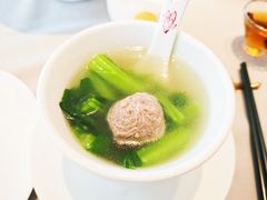 鸡汤春菜煮手打牛肉丸-南景饭店(万家丽路店)