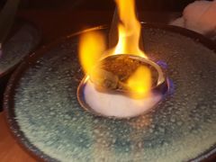 火焰黑鲍配海胆-岩也·日料与酒(龙岗天安云谷店)