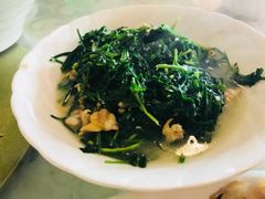 韭菜炒蚬肉-天桥饭店·特色海鲜(金山嘴渔村店)