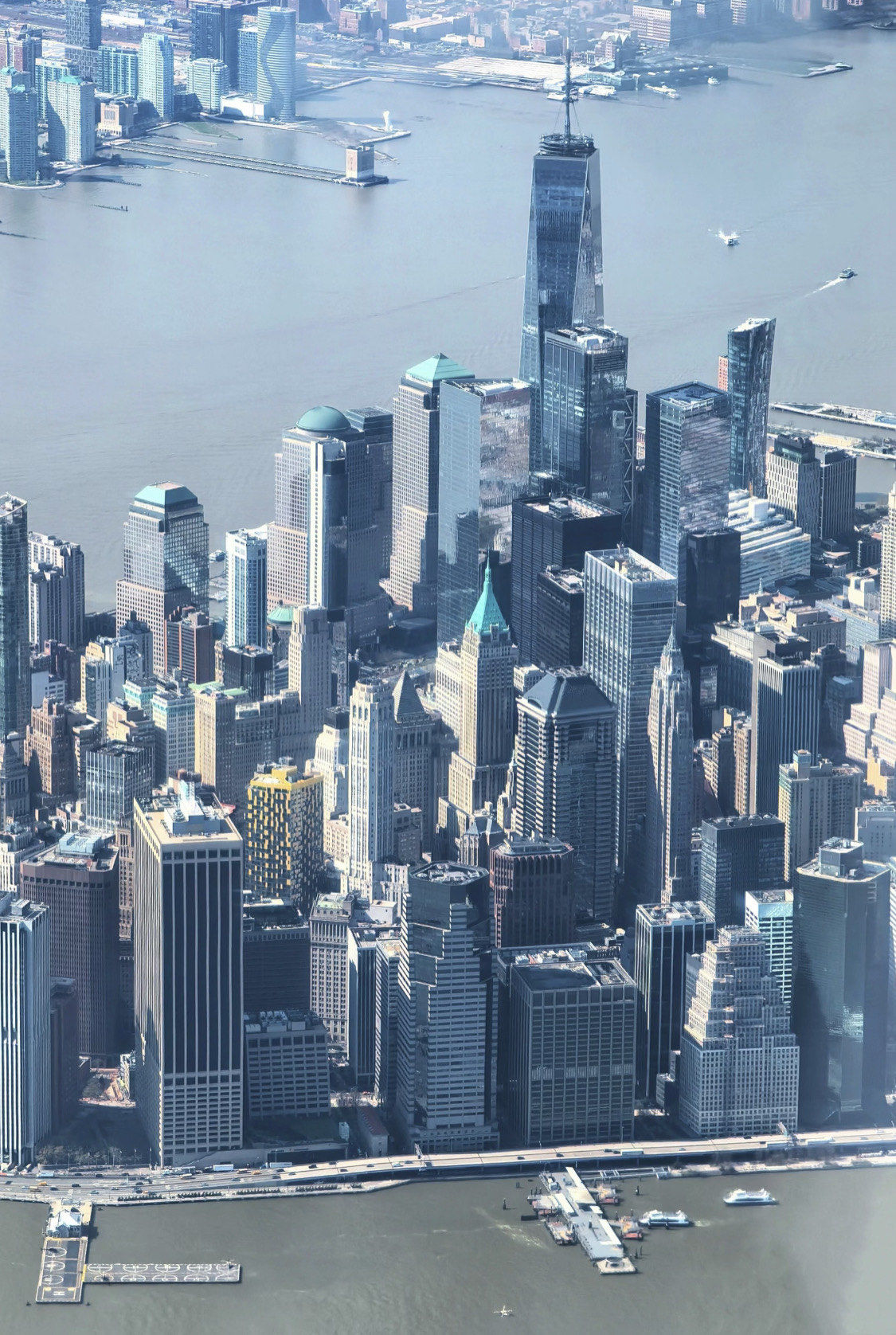 航拍纽约曼哈顿