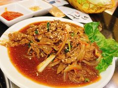 汁烤牛肉拌香葱-李家韩国烧烤馆(光辉苑店)