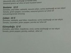 菜单-Seten Restaurant Cappadocia