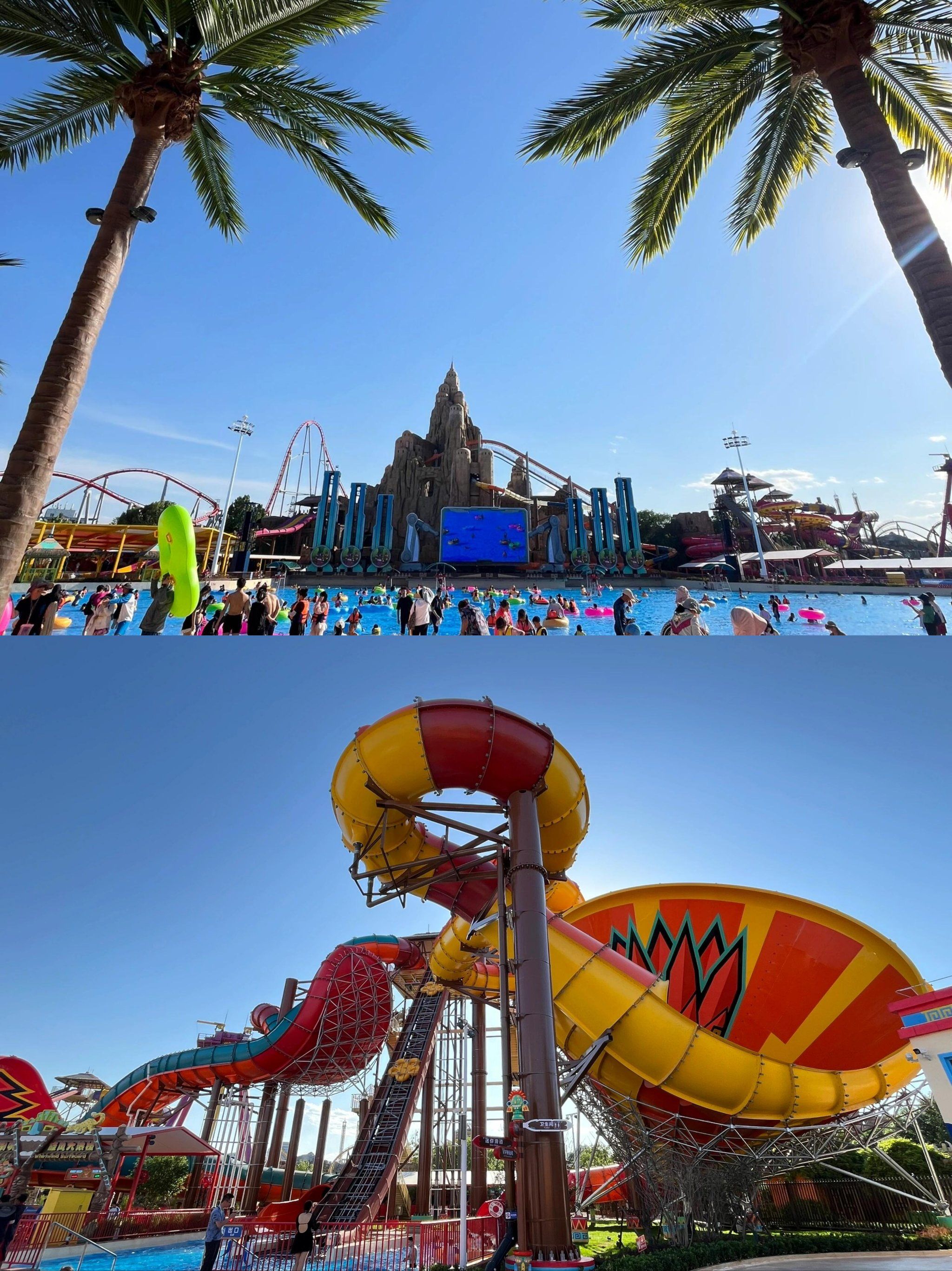 公园里也有好多吃喝,游泳圈都可以租
	
#北京欢乐谷玛雅海滩水