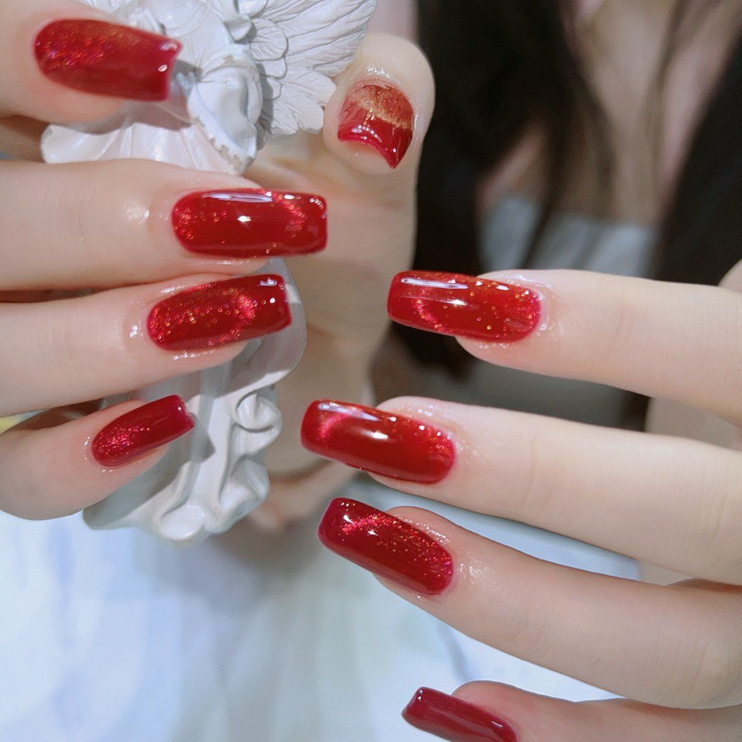 的 红色系美甲适合任何人#红指甲#美睫美甲#高级感美甲#人气美甲美