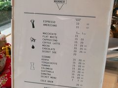 菜单-Manner Coffee(大宁国际商业广场店)