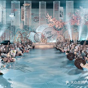 唯美、浪漫的粉蓝色中式婚礼~桃之夭夭，灼灼其华~
