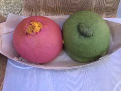 酥松青青团&芋泥流沙粉粉团-LELECHA乐乐茶(上海五角场万达广场店)