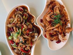 姜葱炒花甲-覃记海鲜美食餐厅