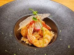 香煎明虾配蟹肉藜麦-锦潼西餐厅