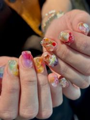 点击看大图 -复古绿·少女主题美甲美睫