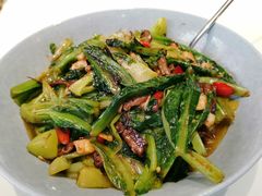 油麦菜炒鳝片-千百味红餐厅·江西菜(绿地双子塔店)