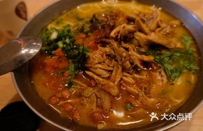 Spicy Sour Golden Soup Shredded Chicken Noodle Soup