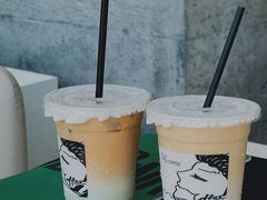绿豆拿铁-25#COFFEE(古地石店)