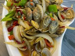 姜葱炒花甲-覃记海鲜美食餐厅