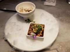 辣酒汁花螺配夏威夷果-木守西溪溪隐餐厅